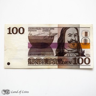 NETHERLANDS: 1 x 100 Dutch Guilder Banknote.