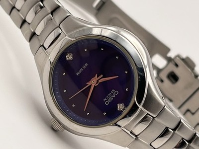 Casio Damenuhr Edelstahl-Armband Neue Batterie   Quartz Silberfarben