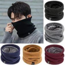 Soft Knitted Neck Warmer Collar Scarf Cold-Proof for Men Women Winter