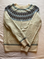 Talbots Nordic Fair Isle Crewneck Sweater Size Medium