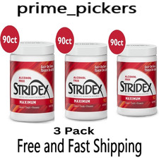 3 PACK Stridex Medicated Acne Pads Maximum Strength CLeans Treats Prevents