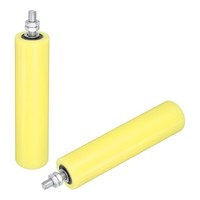 "2Stk Schiebe Tor FüHrung Rolle 6\" Nylon Rollen Universal Gelb FüR Schiebe TüR"