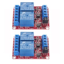 2pcs DC 12V Relay Module 2 Channel Relay Board with Optocoupler Support High or