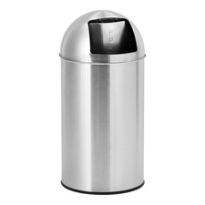 Stainless Steel Trash Can 13/18.5 Gallon, Heavy Duty Tall Garbage Bin with Push