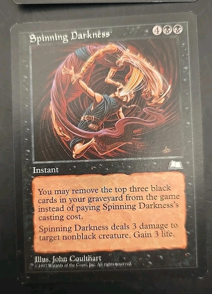 Spinning Darkness Weatherlight MTG Regular Lightly Played (4 Cards) #2 - Image 2 of 4
