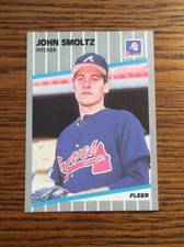 John Smoltz 1989 Fleer RC # 602 Braves