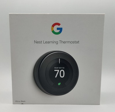 Google Nest Learning Thermostat 3rd Gen - Mirror Black-T3018US