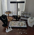 Antique Vintage Estate Gemstone Rhinestone Crystal Costume Mixed Jewelry Lot