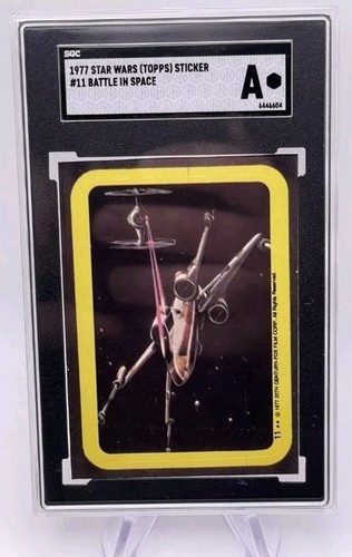 1977 STAR WARS TOPPS (10 SGC STICKER) 6 RAW STICKER (Serie 1 Sticker Lot) - Bild 11 von 12