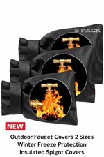 Outdoor Faucet Covers for Winter Freeze Protection - 3 Pack, Thickened Insulated