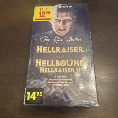 Clive Barker Collection Hellraiser I 1 Hellbound II 2 VHS Sealed Horror Box Set