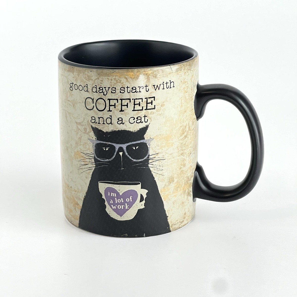 Good Days Start With Coffee And A Cat 20oz Stoneware Funny Coffee Mug | eBay