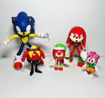 Sonic the Hedgehog Figures Lot of 5 Jakks Pacific Sonic Knuckles Eggman Amy Toys