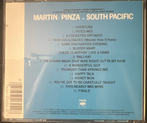 ‘South Pacific’ by the Original Broadway Cast (CD 1973 Columbia) Mary Martin - Picture 4 of 8