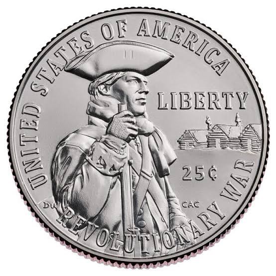 1776~2026 P Revolutionary Quarter Chip ERROR, Die Crack after “S