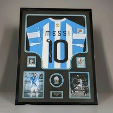 LIONEL MESSI Signed Framed Jersey Authenticated  COA Argentina