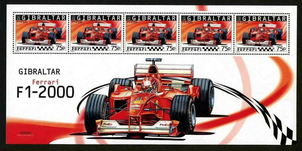 Gibraltar - "CARS ~ FORMULA 1 ~ FERRARI" Set of 6 MNH Stamp Sheetlets 2004 ! - Image 4 of 4