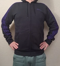 adidas Essentials Fleece 3-Stripes Full Zip Men's Hoodie - Black, M