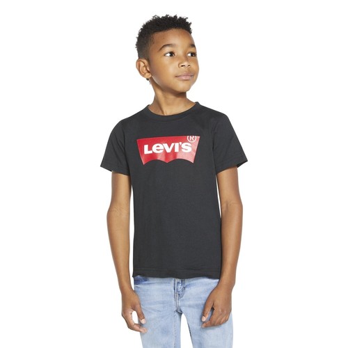 Levi's BLACK Boys' Short Sleeve Batwing T-Shirt, US 7 - Picture 2 of 4