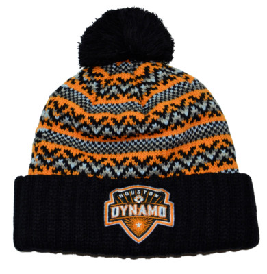 Houston Dynamo Mitchell & Ness Jacked MLS Pom Pom Beanie Winter Knit Hat 