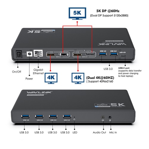 USB C Hub Laptop Docking Station PD Charging Ultra HD Multiple Display Dock HDMI - Picture 2 of 11