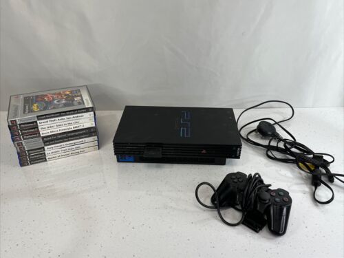 Sony Playstation 2 PS2 Console with 9x Games + 1x Controllers #250 - Picture 1 of 8