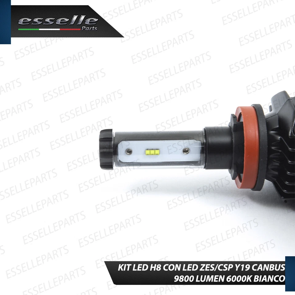 KIT FULL LED SAAB 9-3 MK2 H8 6000K CANBUS XENON 9800 LM LUMEN FENDINEBBIA - Immagine 4 di 4