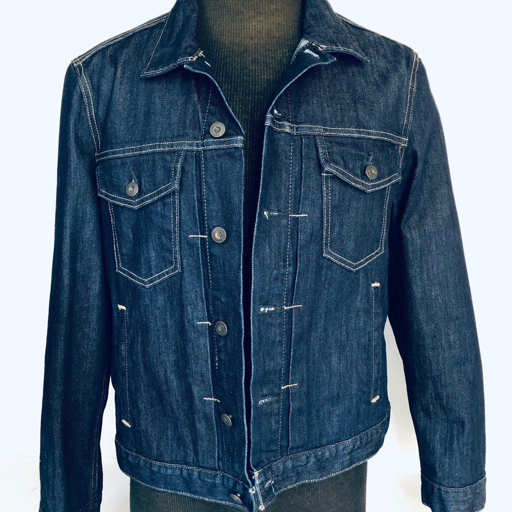 Bonobos Mens Jean Jacket Blue Buttons 