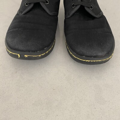 Doc Dr. Martens Black Canvas Soho Three Eye Lace Up Shoe Women's