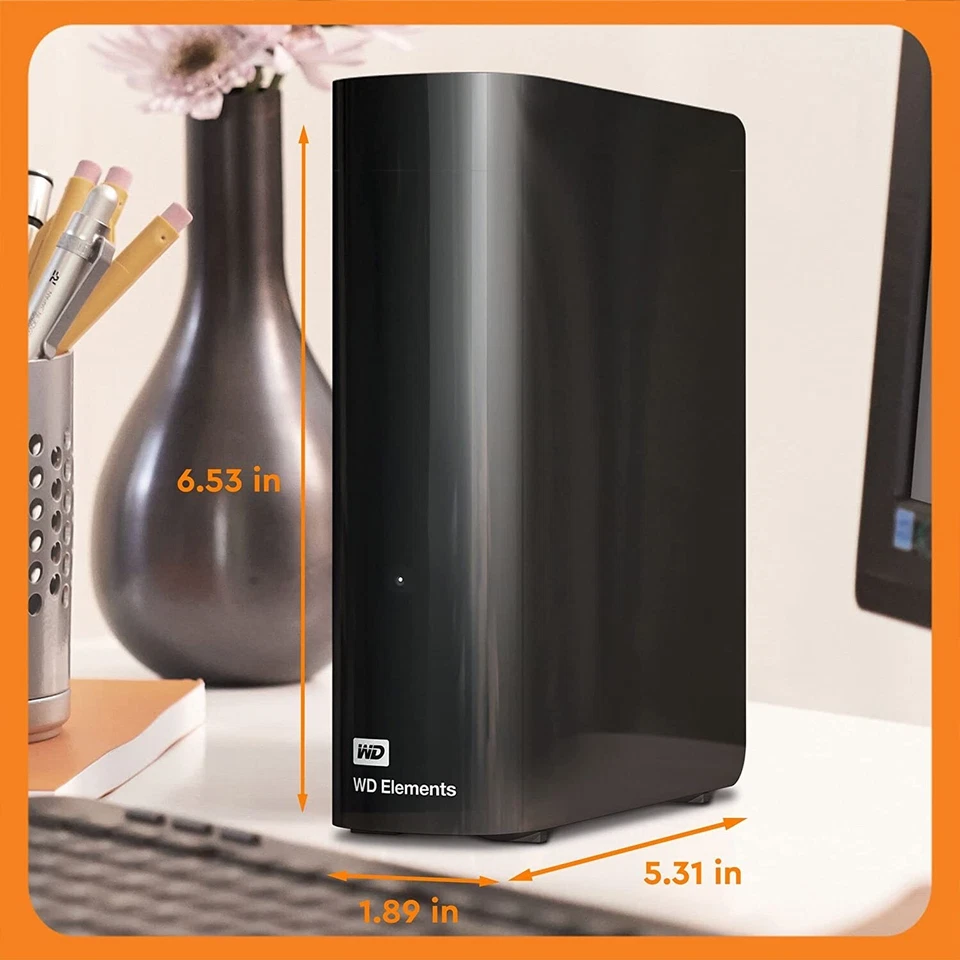 WD Elements External HDD 4TB-20TB USB 3.0 Desktop Storage | Professional Backup - Image 2 of 4