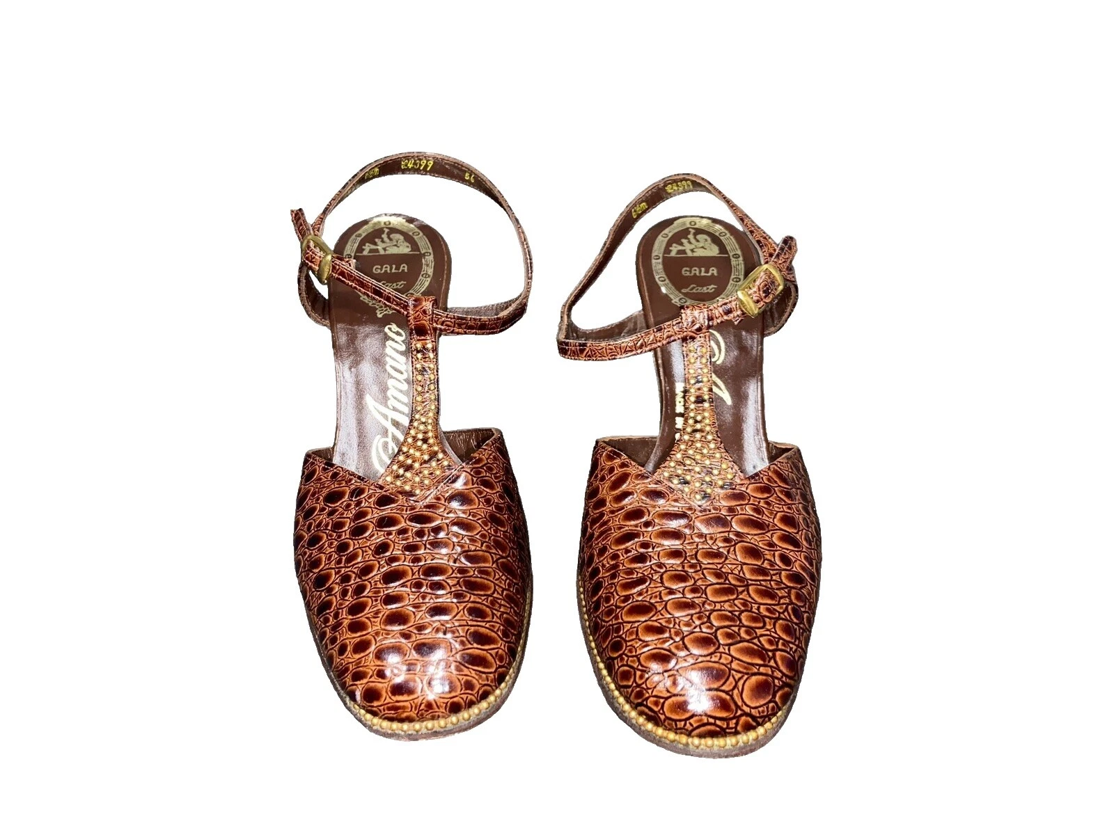 Brown Leather 1960s Vintage Shoes for Women