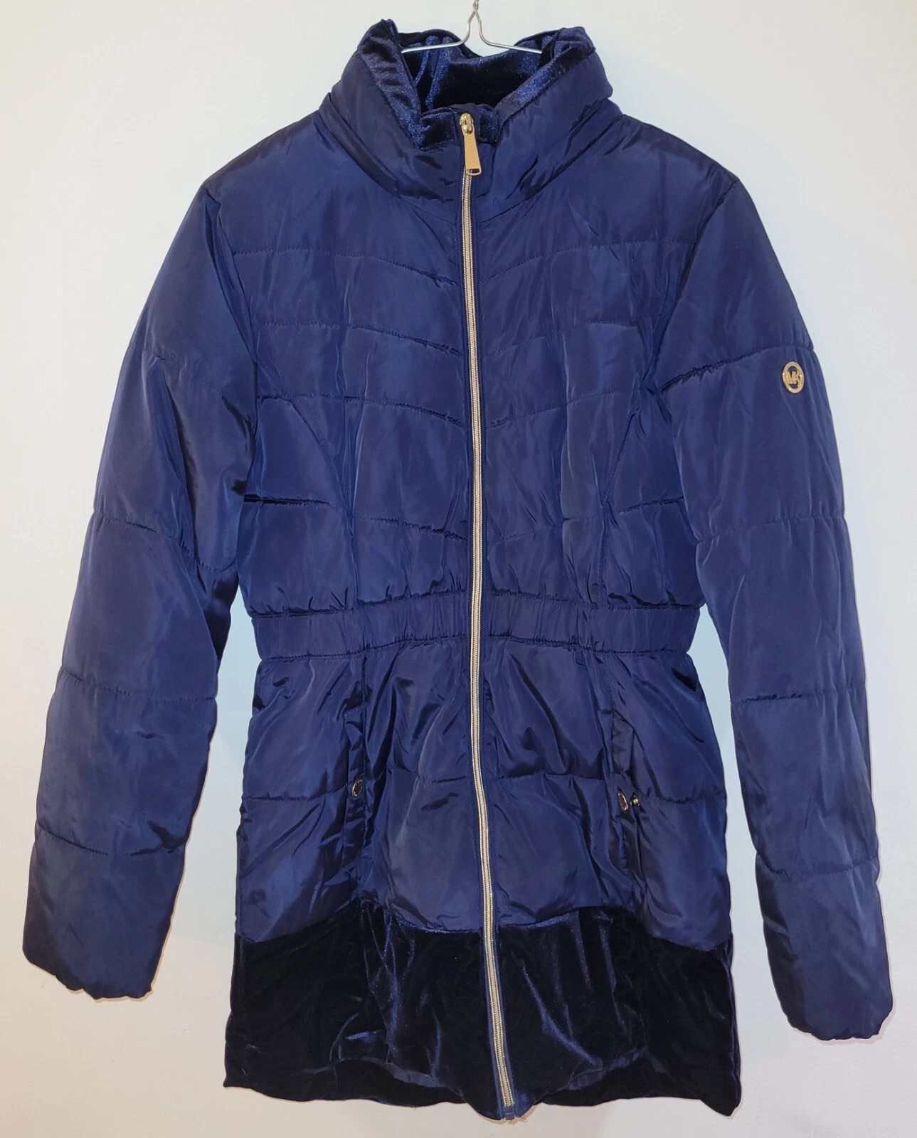 Michael Kors giacca cappotto isolato blu navy ragazze taglia 16 ?