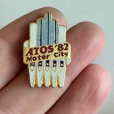 Vtg American Theatre Organ Society ATOS '82 Motor City Pin – Detroit Collectible