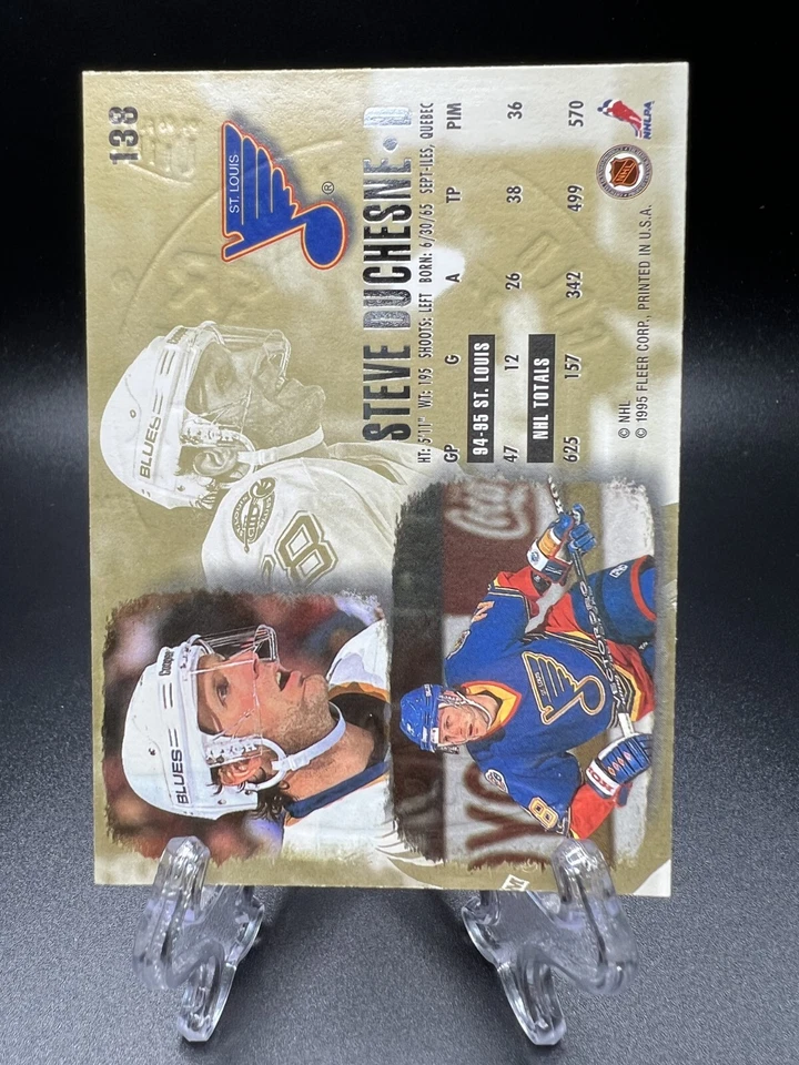 1995-96 Fleer Ultra - Steve Duchesne #138 Gold Medallion Edition - Image 2 of 2