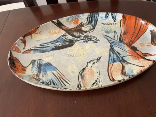 Robert Gordon Bromley Collection Oval Platter Butterflies & Birds - Picture 10 of 22