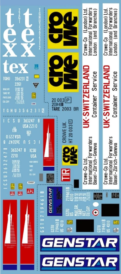 Spediciones 6 Metros 20' Contenedor 01 Contenedor 6m 1:43 Camión Calcomanía LKW - Imagen 3 de 3