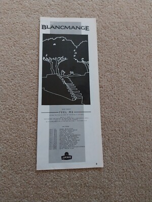 TNEWL56 WERBUNG 11X4 BLANCMANGE: ''FEEL ME'' SINGLE