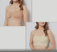 NWT - Breezies - Set of 2 Seamless Underwire Bandeau Bras - French Ivory Cork