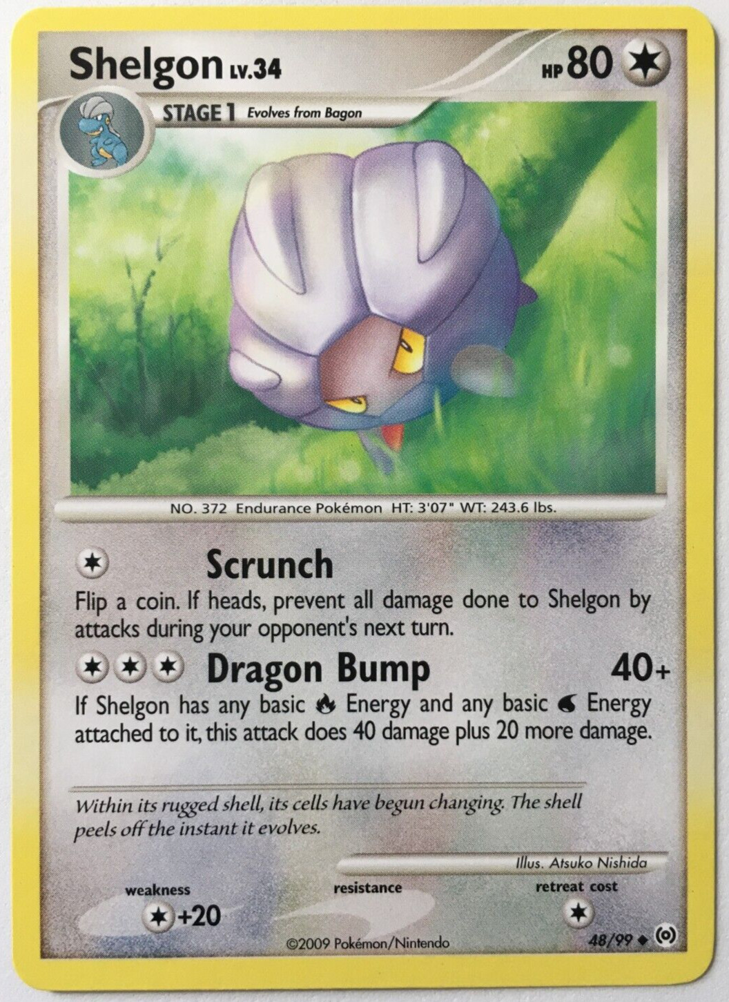 POKEMON SHELGON LV.34 48/99 PLATINUM ARCEUS UNCOMMON NEAR MINT