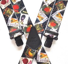 Mens Braces Heavy Duty 1.5" or 2" Veg Vegetables Seed Seeds Packet Black Clips
