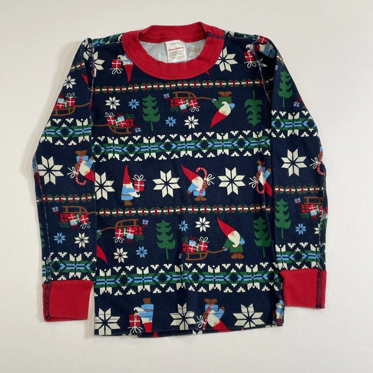 Hanna Andersson Size 5 110cm Elf Christmas Organic Cotton Pajamas
