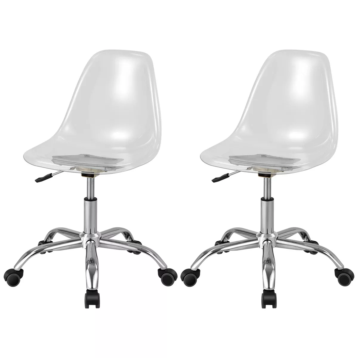 Acrylic rolling 2024 office chair