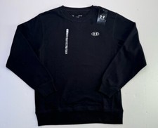 Under Armour Sweatshirt Mens Small Black Pullover Long Sleeve New