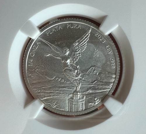 Mexico 2023 Libertad Silver UNC Coin 1/4 Onza NGC MS69 - Picture 2 of 4