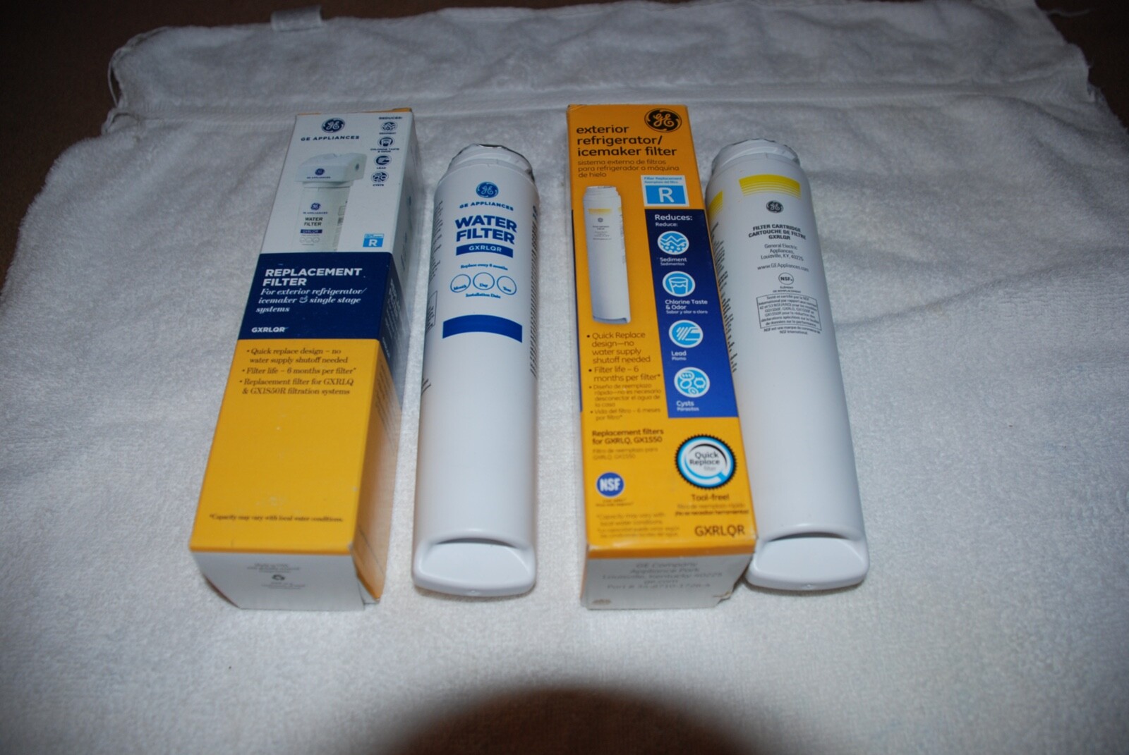 Genuine General Electric exterior refrigerator water filter Model GXRLQR