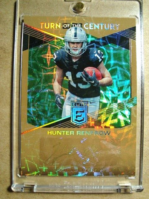 2019 Hunter Renfrow Donruss Elite Gold TOTC Rookie Autograph RC /25     QTY