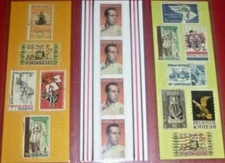 3 BOOKMARKS~UNITED STATES Laminated POSTAGE STAMPS MARINES BOGART CLOWN ART 