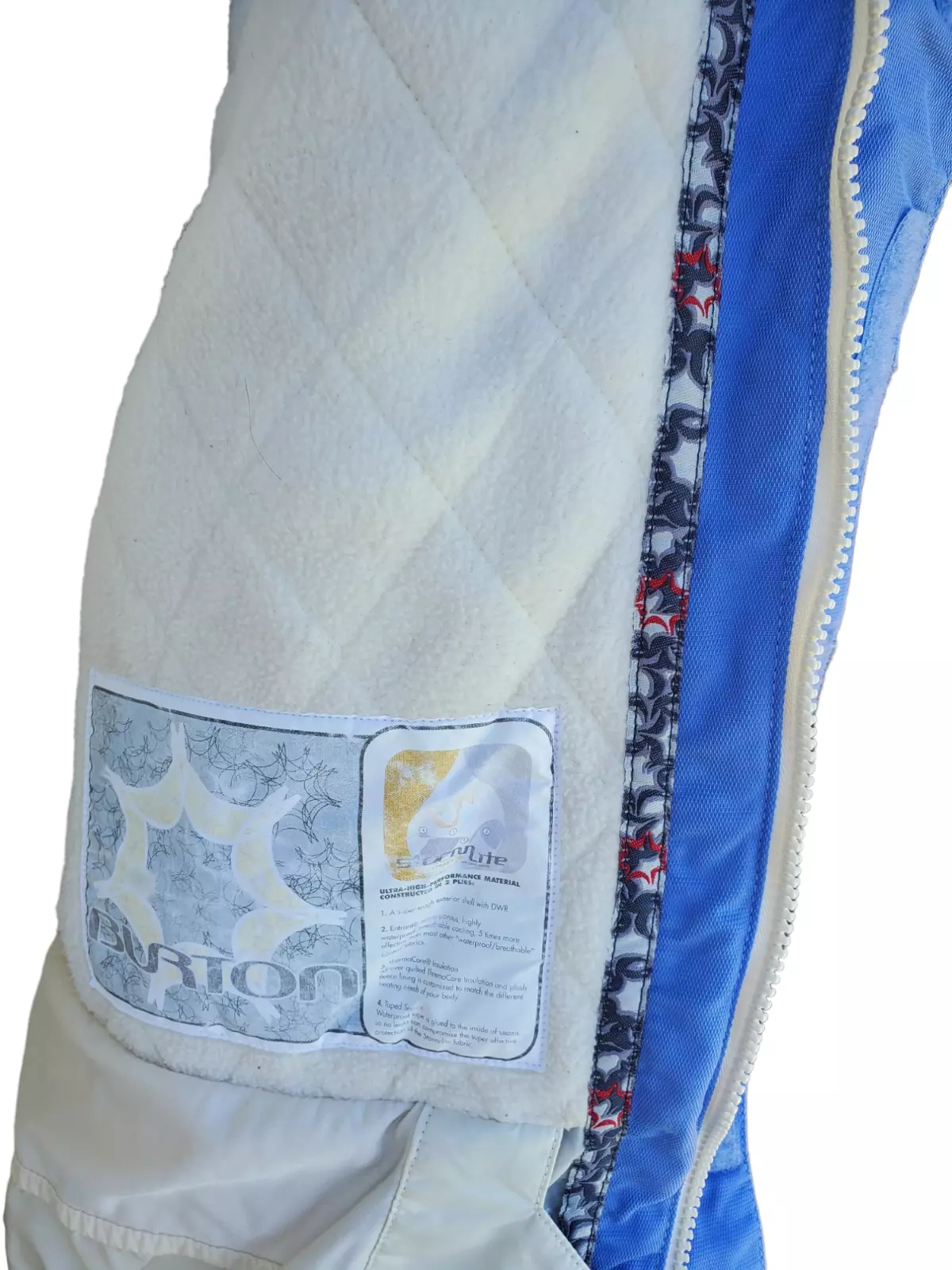 burton universe stormlite fabric winter ski jacket