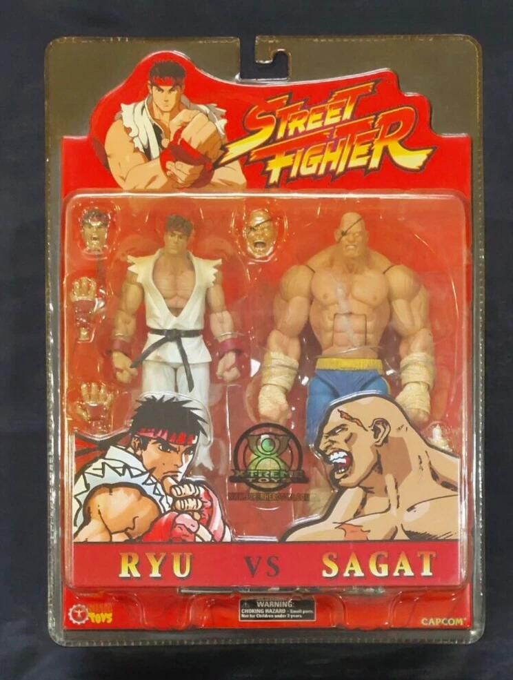 Ryu vs Sagat Street Fighter Capcom 2006 Action Figure Sota Toys 2 pack