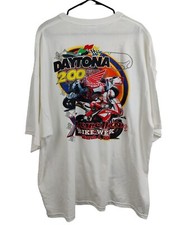 Daytona Beach 200 2009 Bike Week T-Shirt White Graphic Tee Sz 3XL
